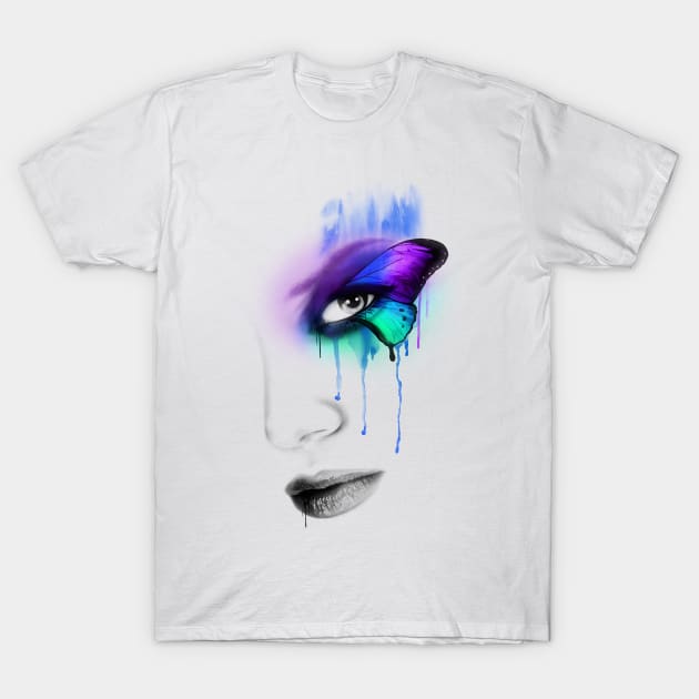 Colorful Butterfly Woman T-Shirt by Hmus